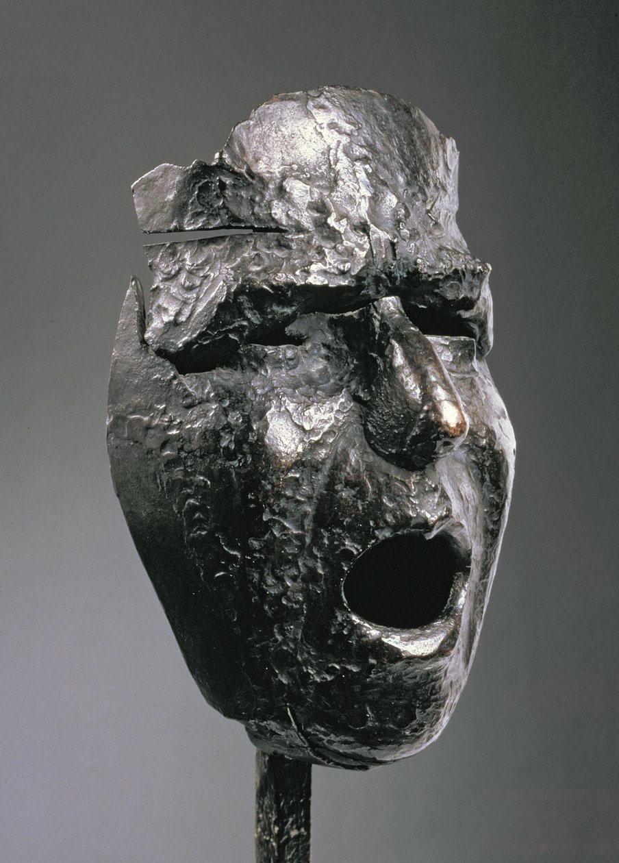 Maska: Výkřik Montserratu, kolem 1938-39 (bronz) od Julio Gonzalez