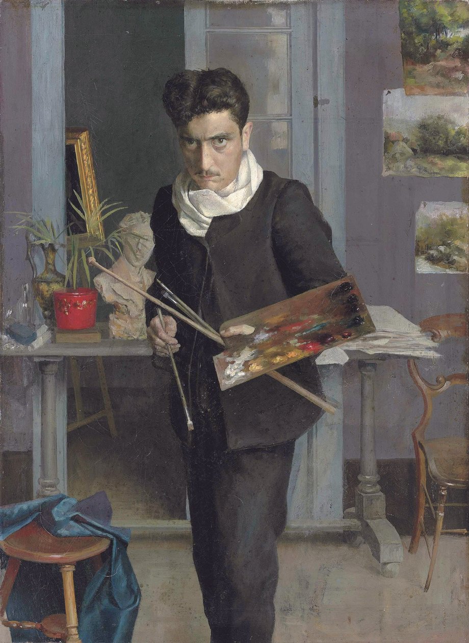 Mladý autoportrét od Julio Romero de Torres