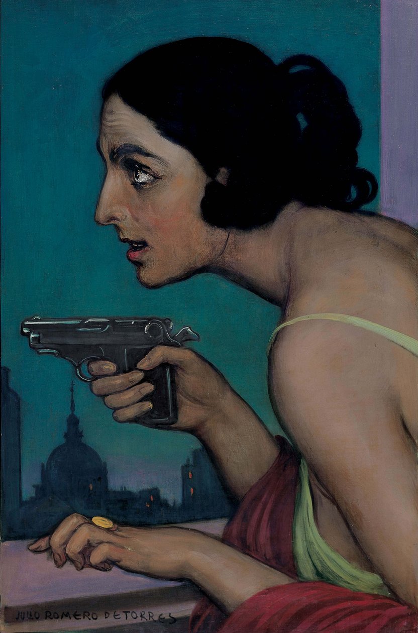 Žena se zbraní, 1925. od Julio Romero de Torres