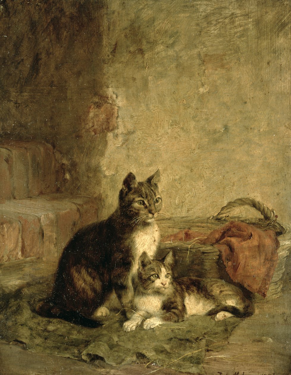 Kočky, 1883 od Julius Adam