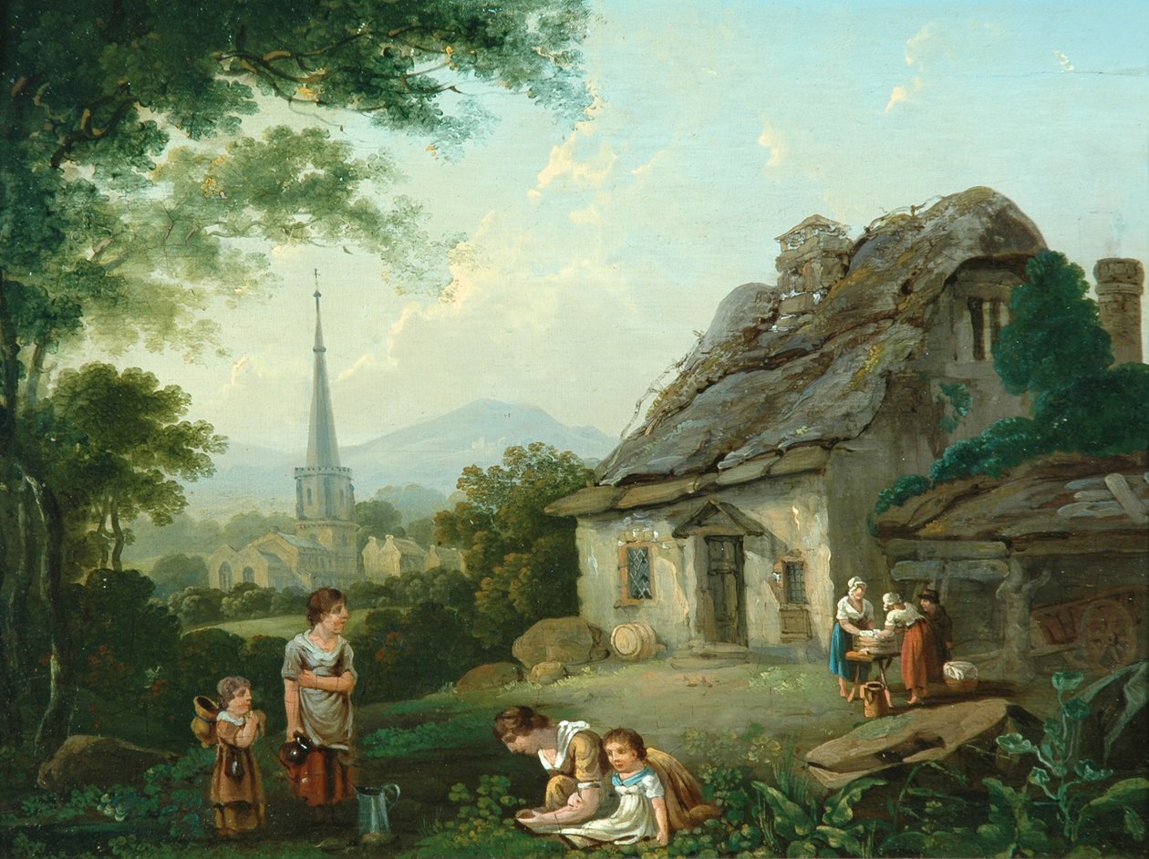 Old Cottage, Masham, 1816 od Julius Caesar Ibbetson