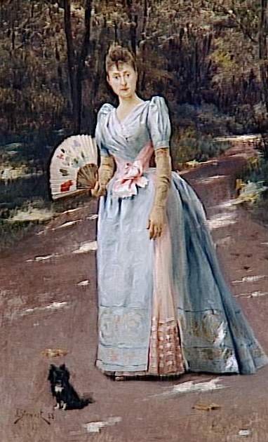 Žena v zahradě od Julius Leblanc Stewart
