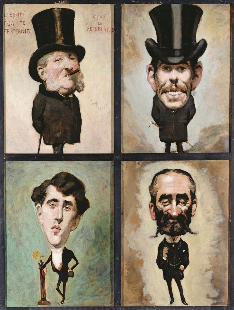 Čtyři karikatury, 1882-83 od Julius Mandes Price