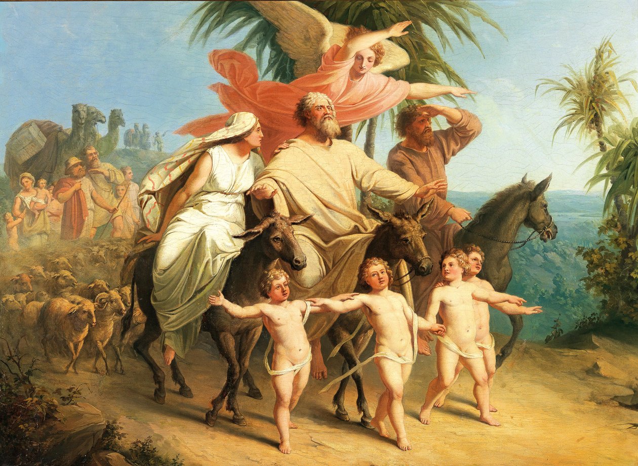 Abraham vidí zaslíbenou zemi od Julius Schnorr von Carolsfeld