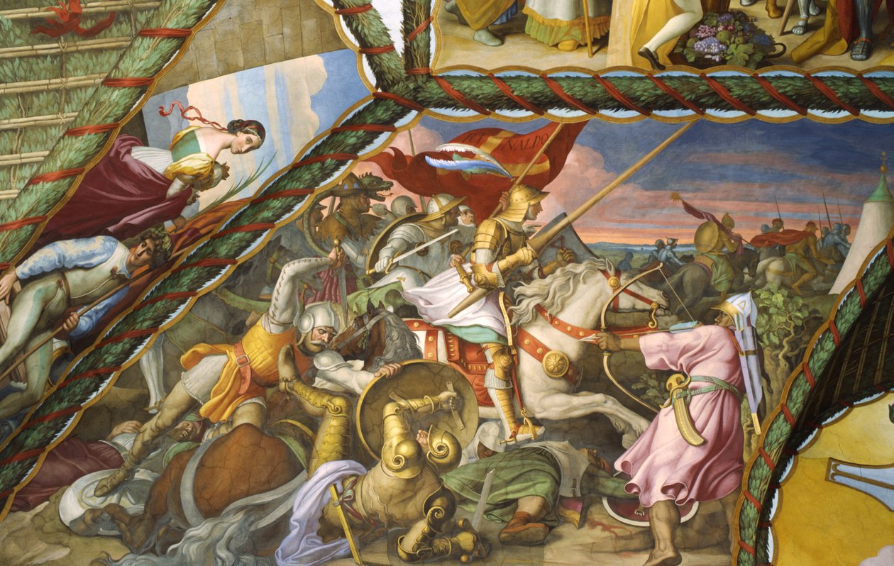 Rinaldo v bitvě od Julius Schnorr von Carolsfeld