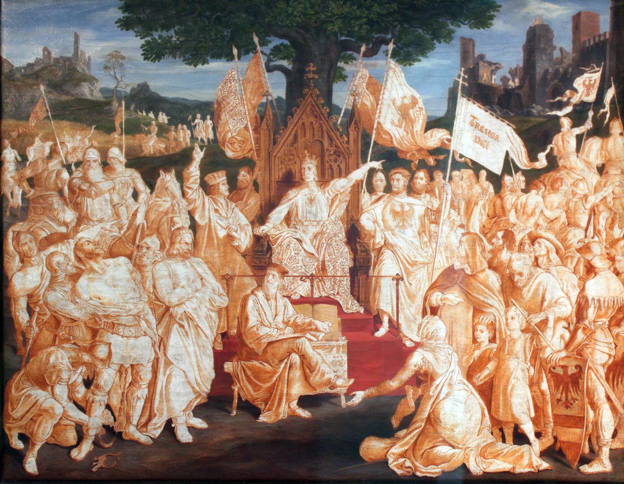 Nastolení veřejného míru císařem Rudolfem Habsburským od Julius Schnorr von Carolsfeld