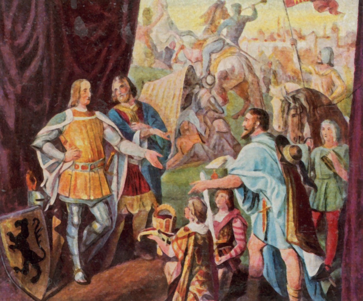 Rudolf Habsburský přijímá zprávu o svém zvolení německým králem od Julius (after) Schnorr von Carolsfeld
