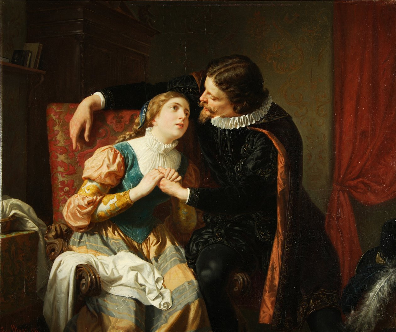 Egmont a Klärchen, 1866 od Julius Blaas von