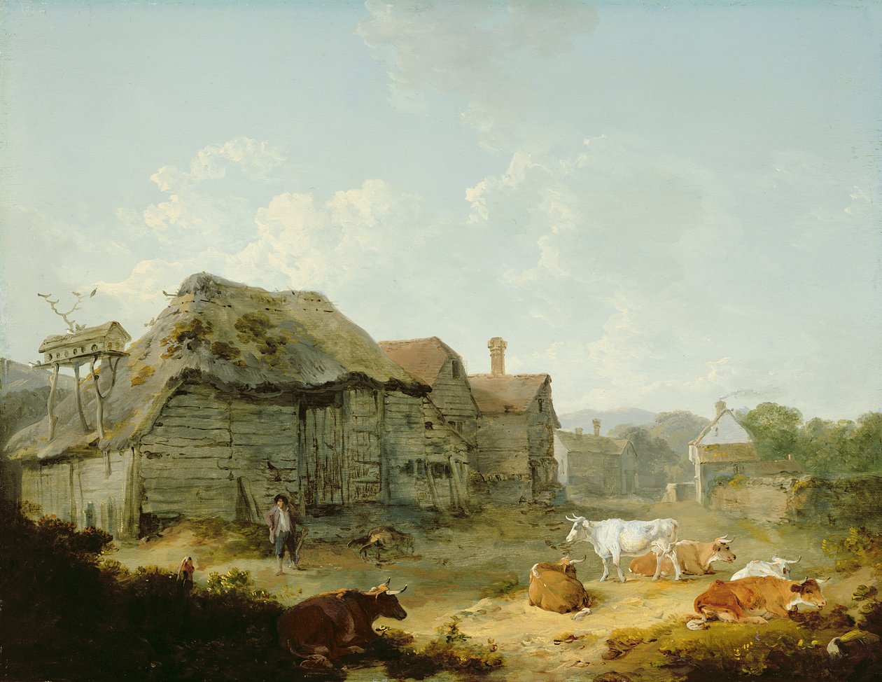 Farmyard, Otford, Kent od Julius Caesar Ibbetson