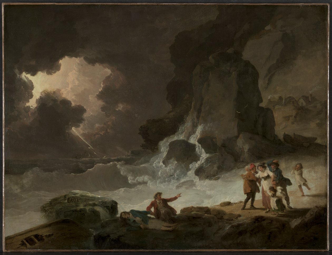 Bouře za Isle of Wight od Julius Caesar Ibbetson