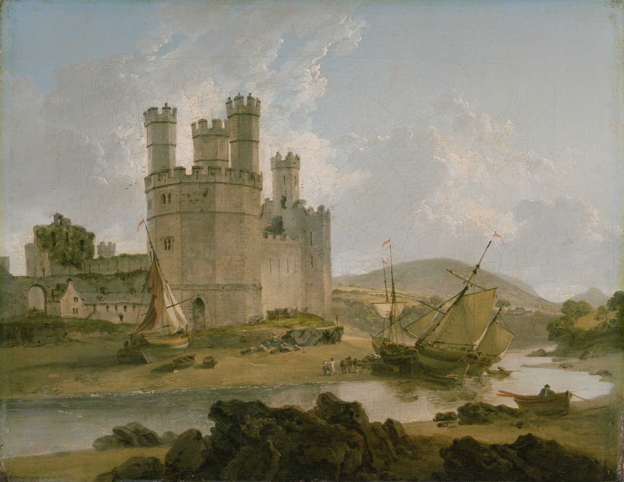 Hrad Caernarvon od Julius Caesar Ibbetson