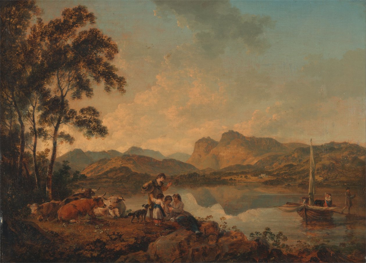 Langdale Pikes z Lowoodu od Julius Caesar Ibbetson