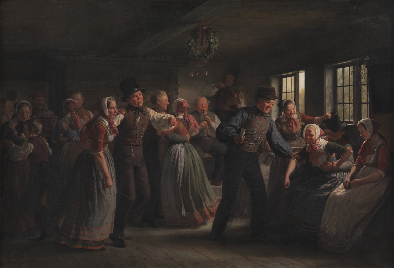Country Dance v okrese Hedebo na Zélandu od Julius Exner