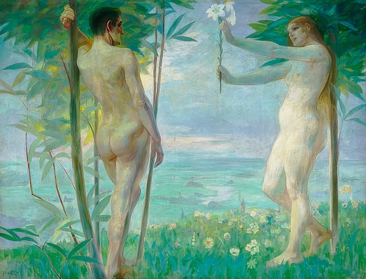 Adam a Eva od Julius Exter
