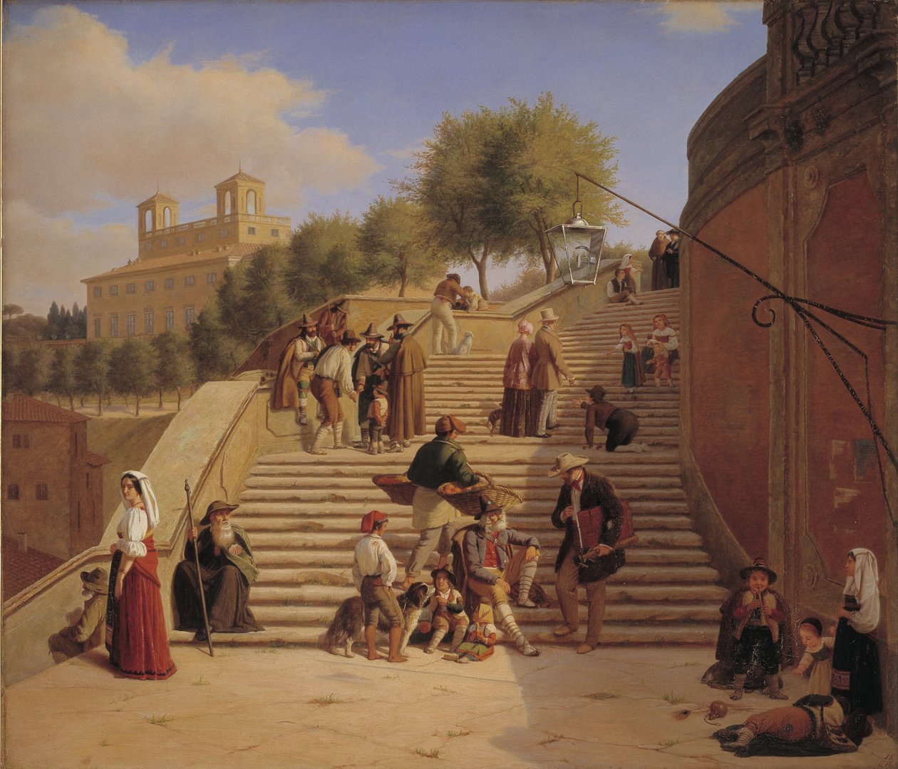 Horní lety Španělských schodů v Římě od Julius Friedlænder