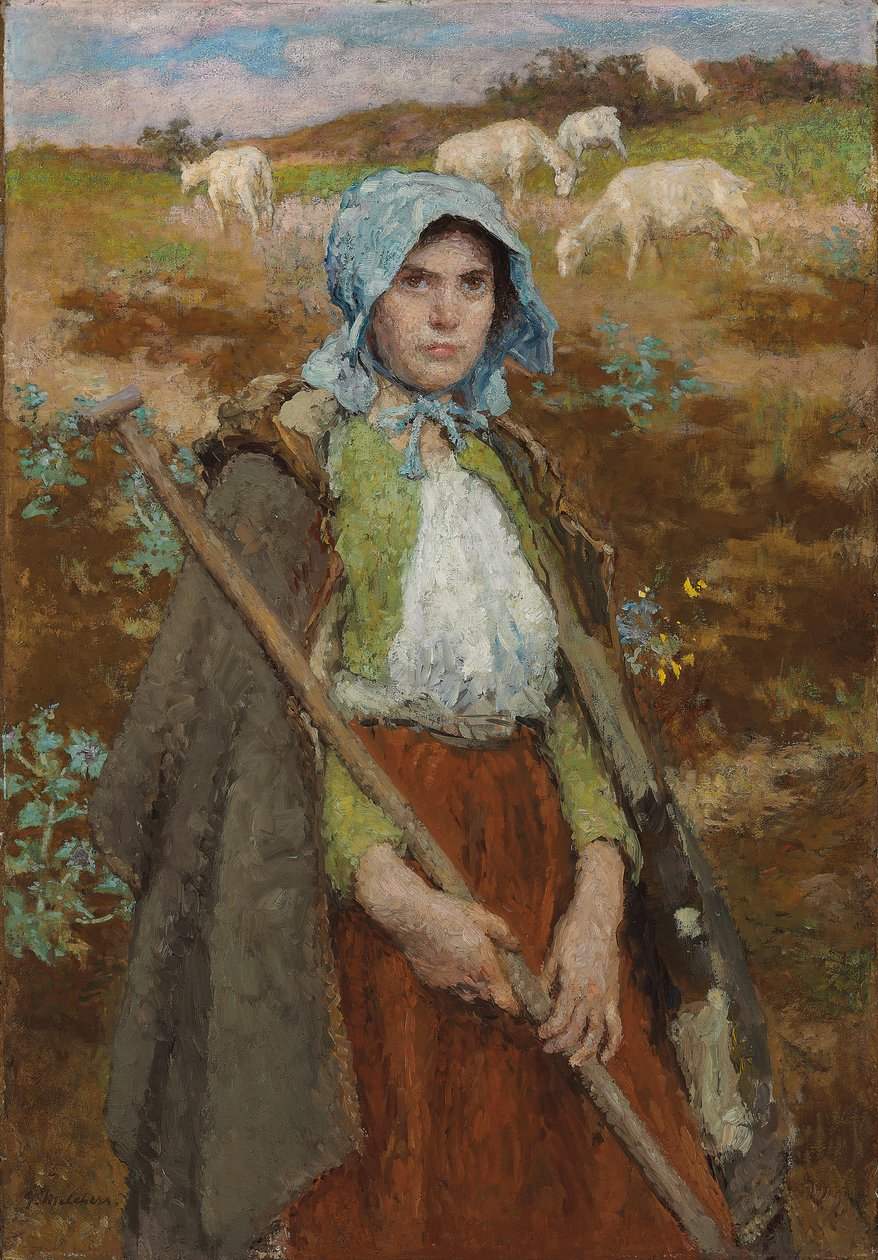 Pastýř koz (olej na plátně) od Julius Gari Melchers