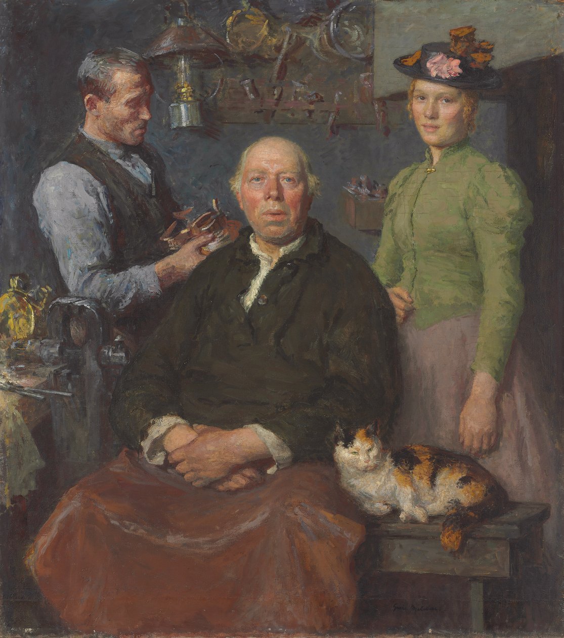 The Smithy, cca 1910 (olej na plátně) od Julius Gari Melchers