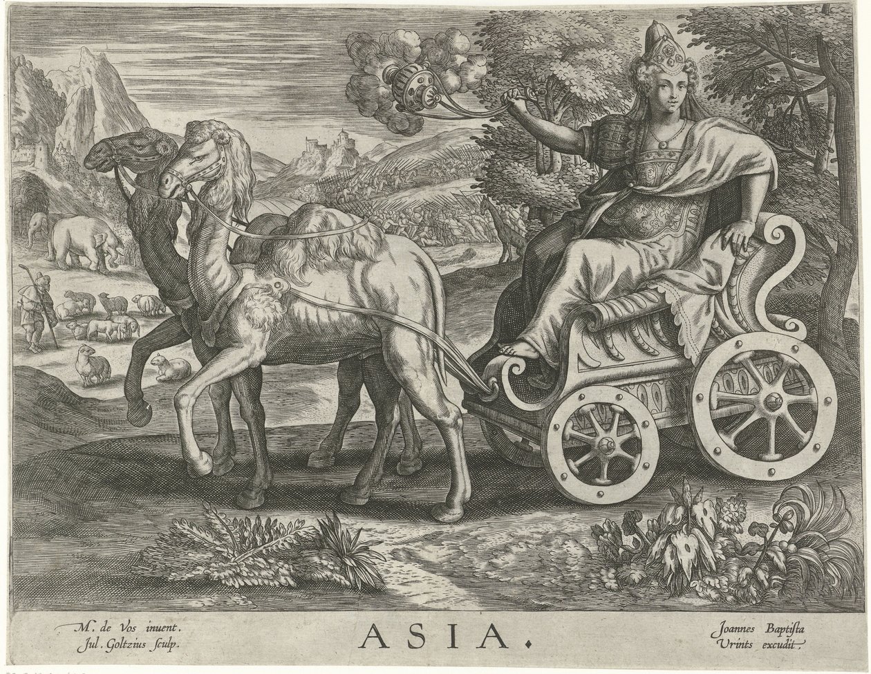 Asie Asie (název na objektu) Čtyři kontinenty (název série) od Julius Goltzius