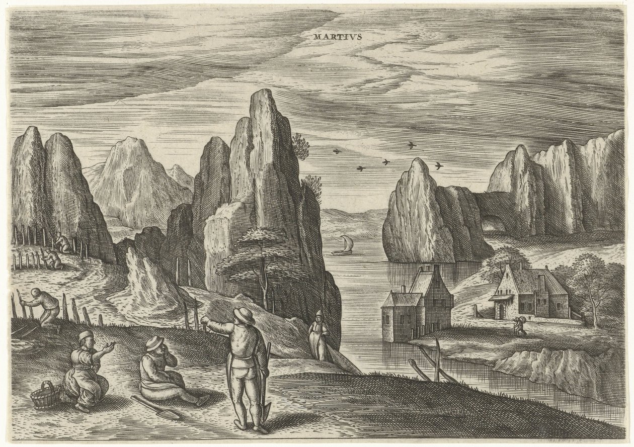 březen Martivs (název na objektu) Dvanáct měsíců (název série) od Julius Goltzius