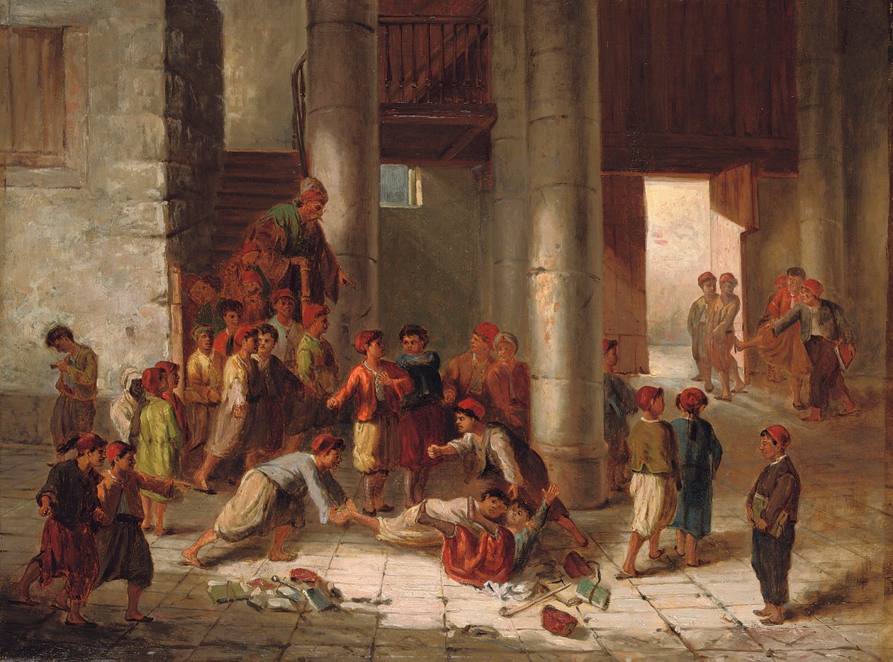 Neplechy na školním dvoře od Julius Joseph Gaspard Starck