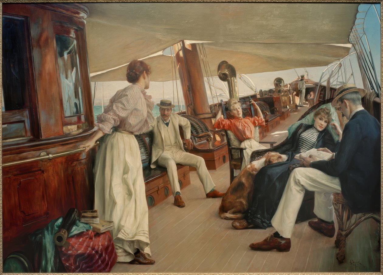 Na palubě jachty "Namouna" od Julius Leblanc Stewart