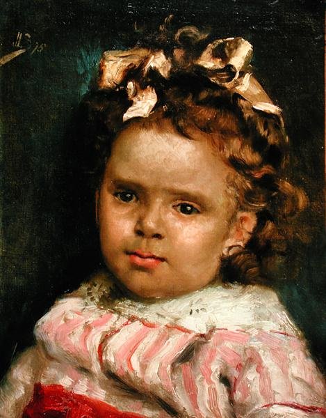 Little Girl Metisse (olej na plátně) od Julius Leblanc Stewart