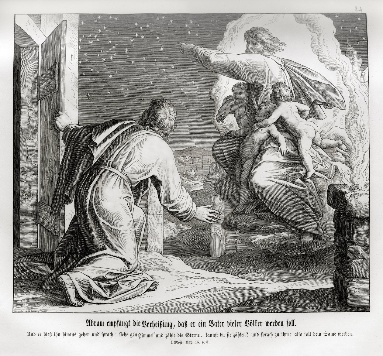 Abraham bude otcem mnoha národů, Genesis od Julius Schnorr von Carolsfeld