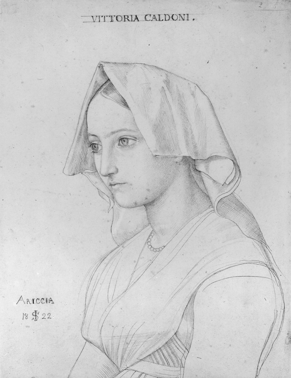 Portrét Vittorie Caldoni od Julius Schnorr von Carolsfeld