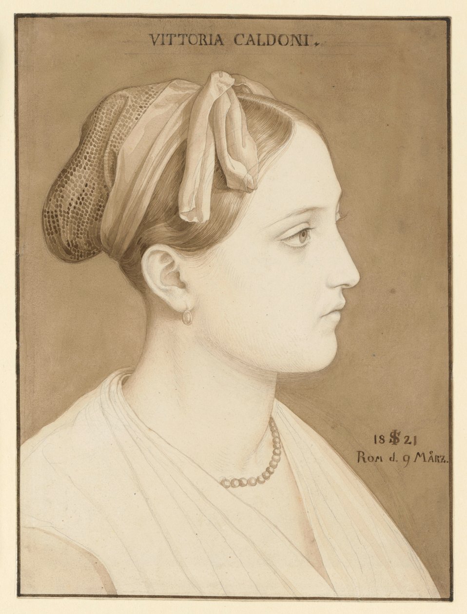 Portrét Vittorie Caldoniové od Julius Schnorr von Carolsfeld