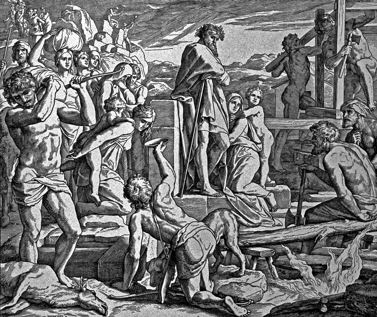 Kain postavil město Enoch od Julius Schnorr von Carolsfeld