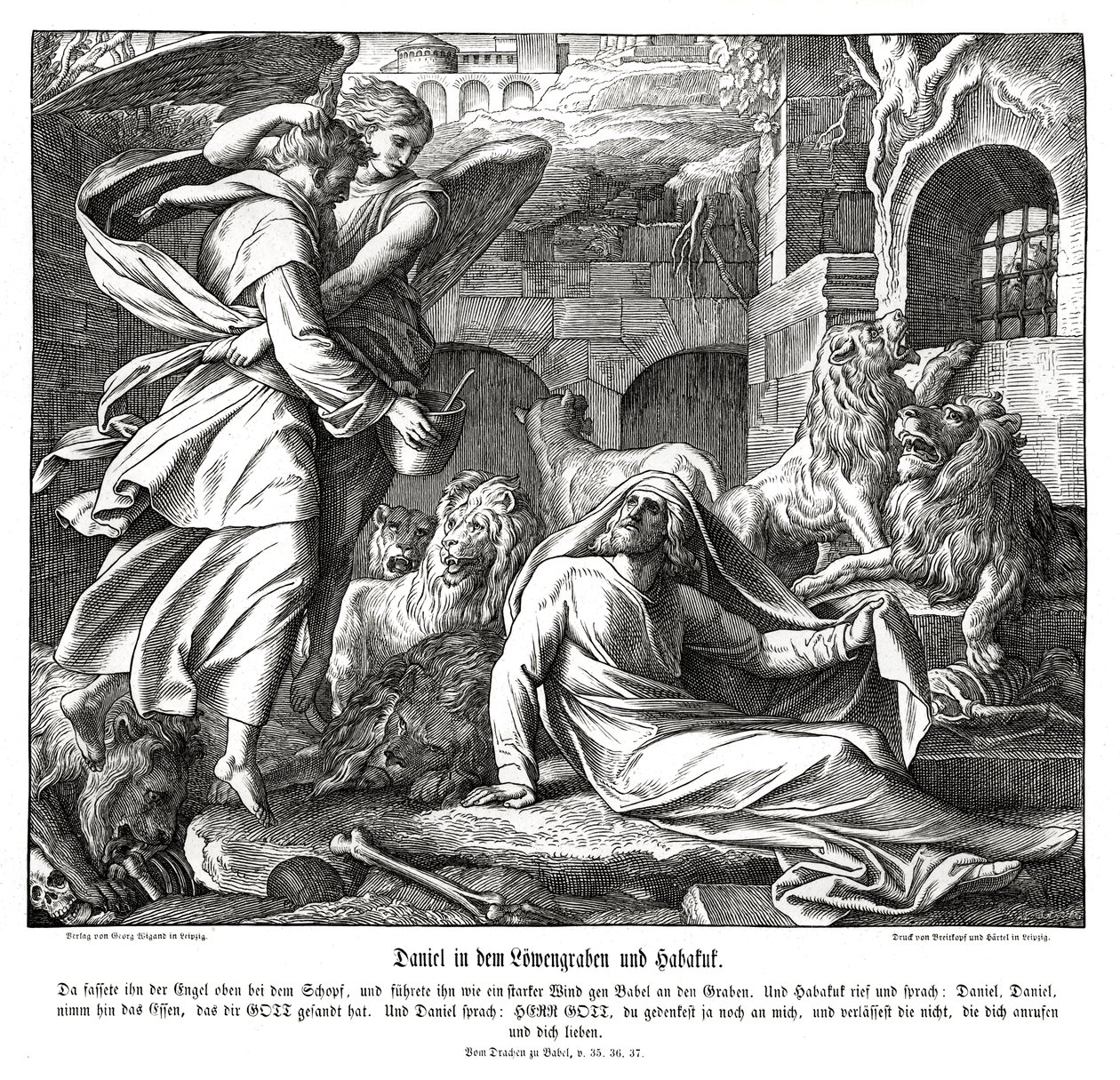 Daniel a jáma lvová od Julius Schnorr von Carolsfeld