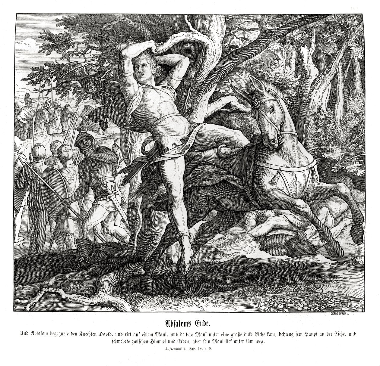 Smrt Absolona, 2. Samuelova od Julius Schnorr von Carolsfeld