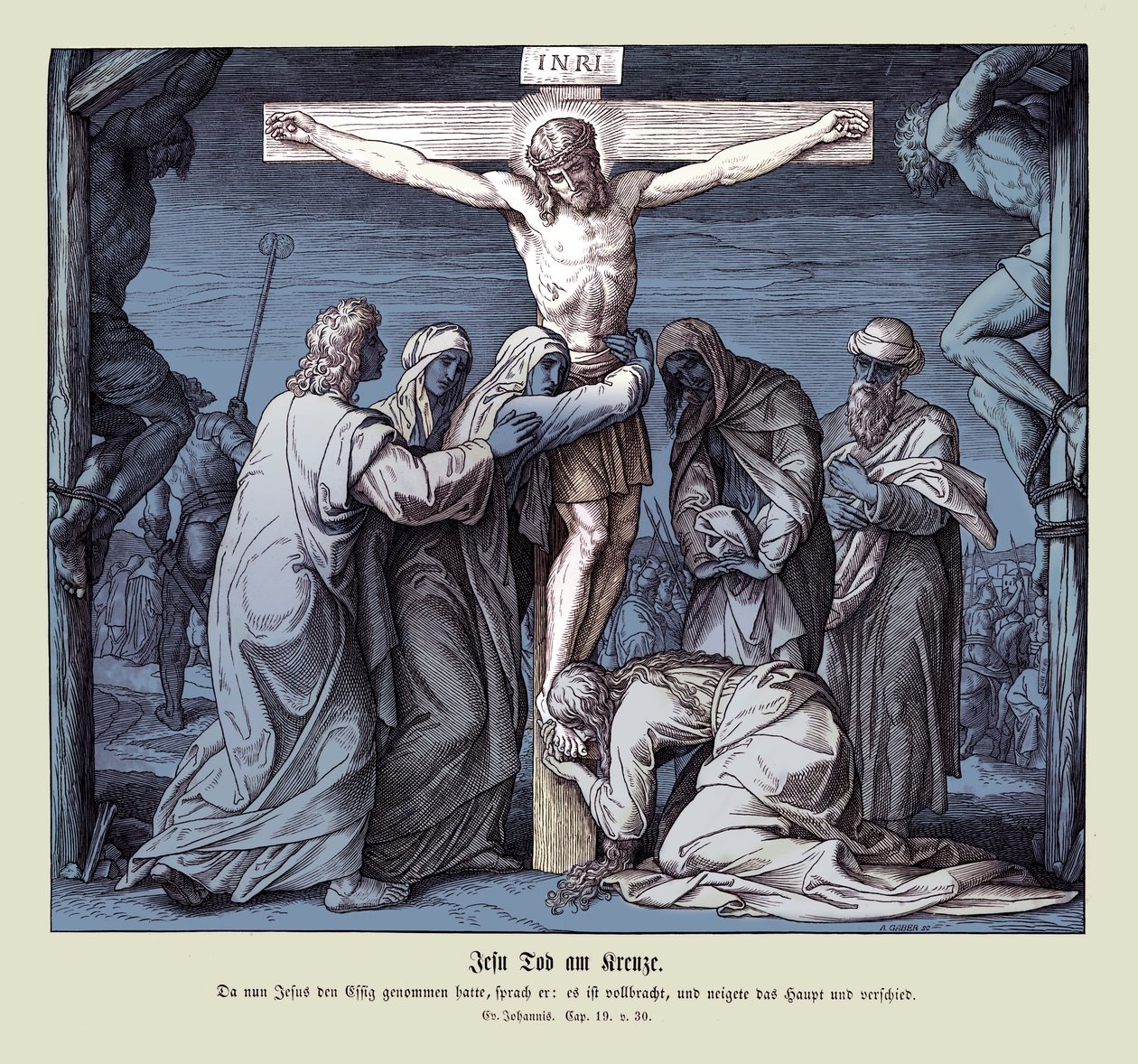 Smrt Ježíše na kříži, Janovo evangelium od Julius Schnorr von Carolsfeld