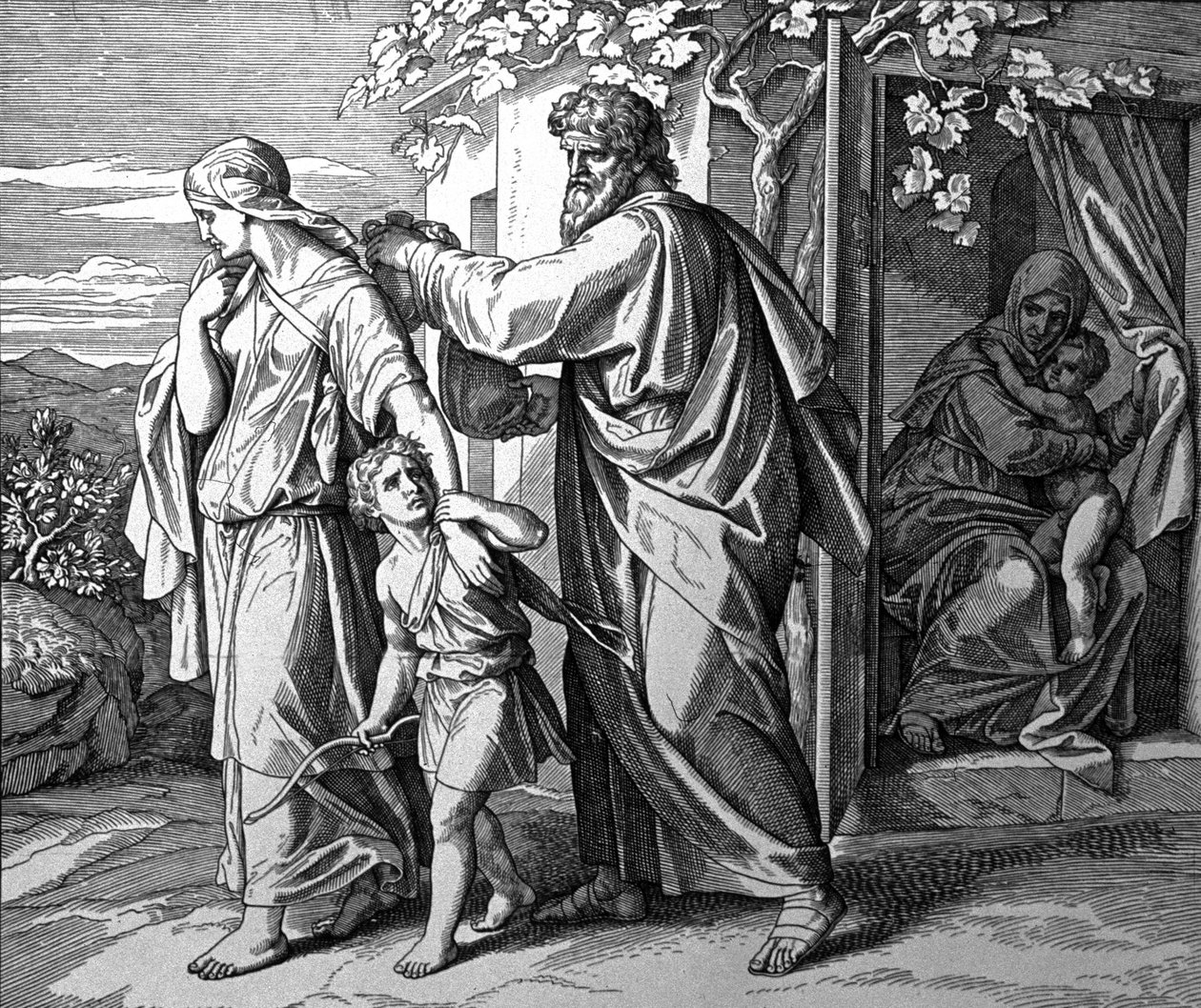 Vyhnání Ismaela a jeho matky od Julius Schnorr von Carolsfeld