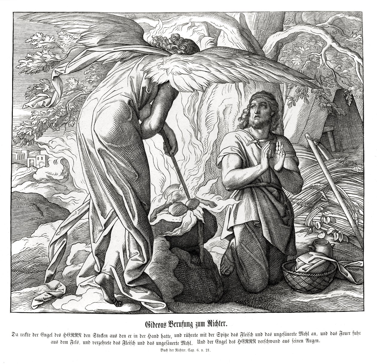 Gideon je povolán jako soudce, soudci od Julius Schnorr von Carolsfeld
