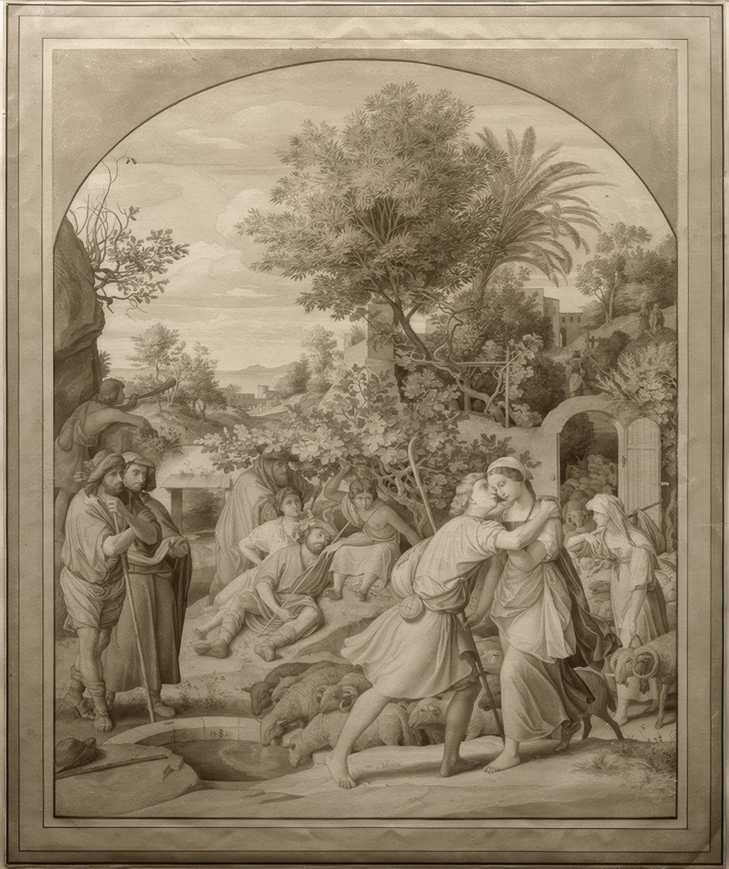 Jacob a Rachel u studny od Julius Schnorr von Carolsfeld
