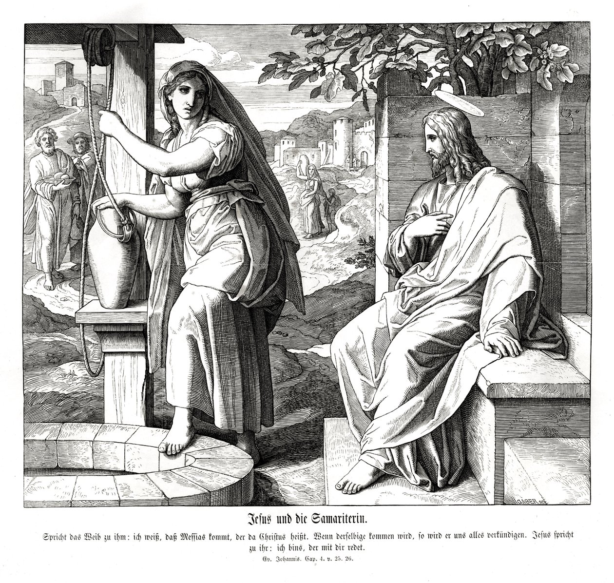 Ježíš a Samaritánka, Janovo evangelium od Julius Schnorr von Carolsfeld