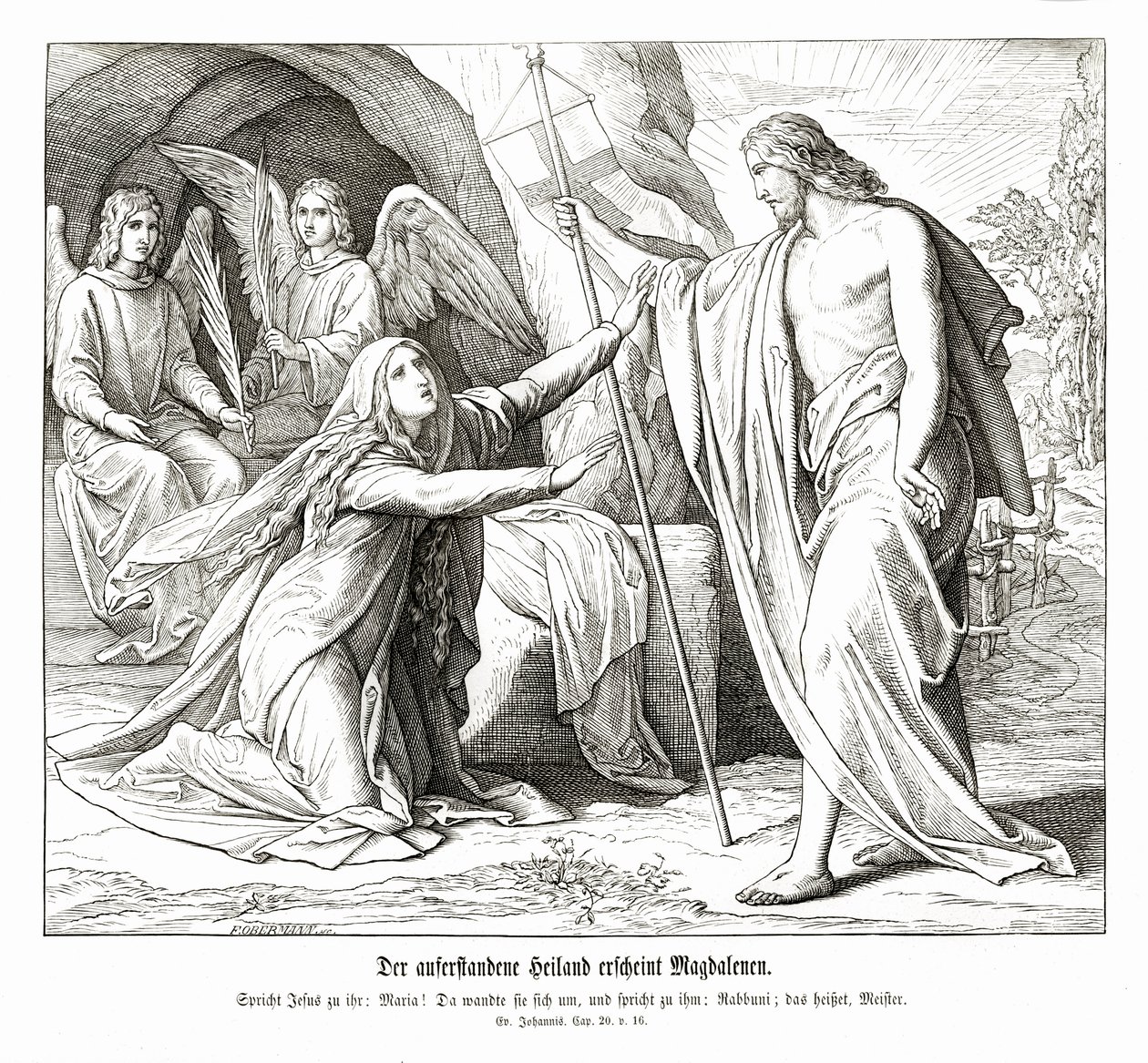 Ježíš se zjevuje Marii Magdaleně, Janovo evangelium od Julius Schnorr von Carolsfeld