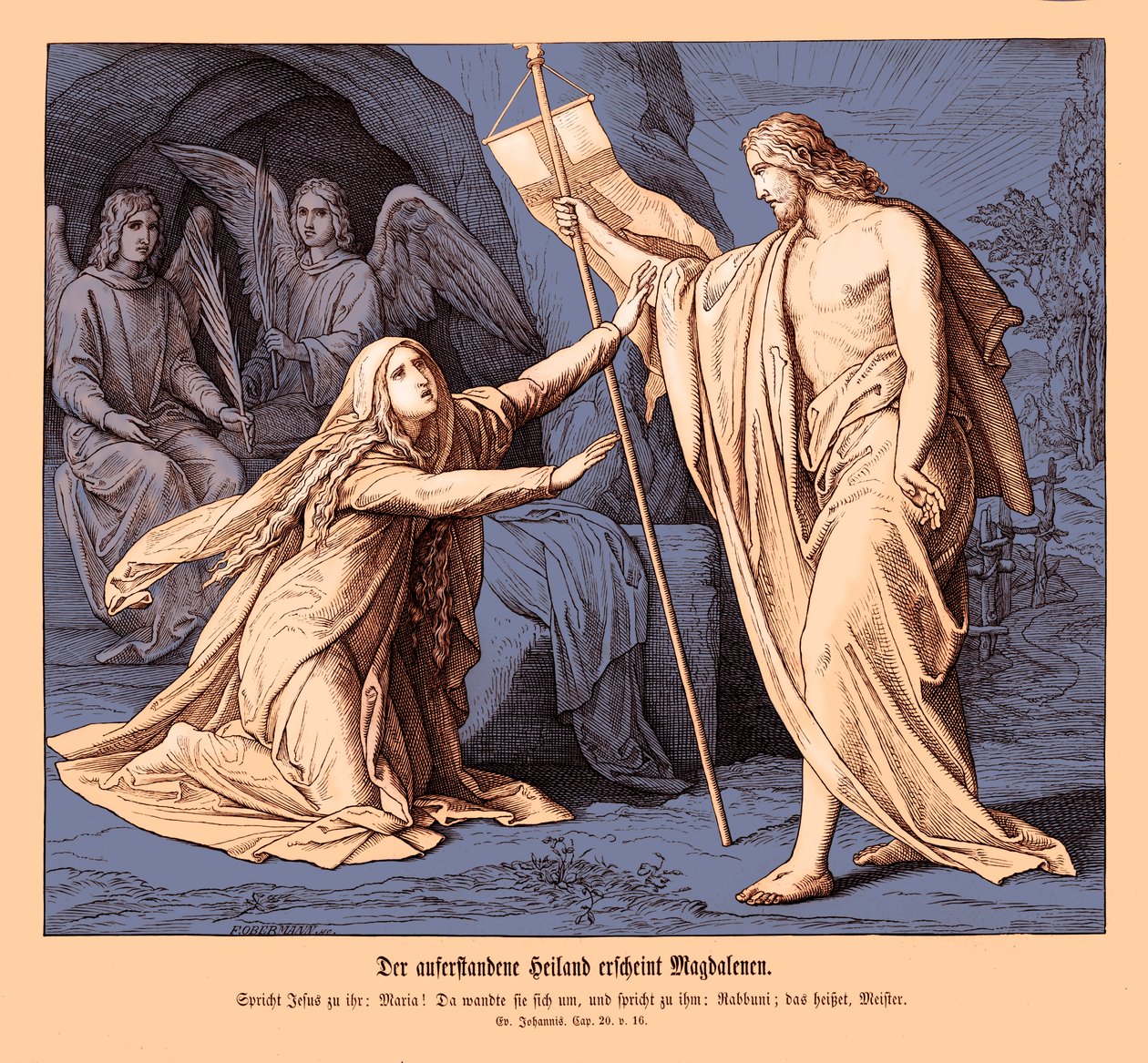 Ježíš se zjevuje Marii Magdaleně, Janovo evangelium od Julius Schnorr von Carolsfeld