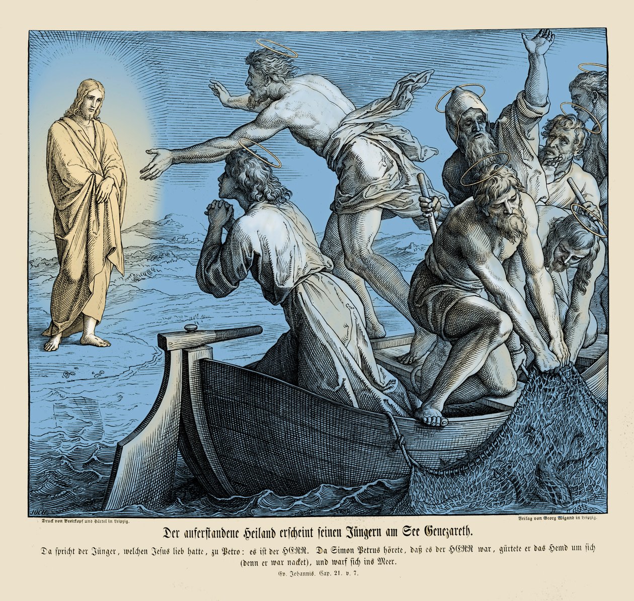 Ježíš se zjevuje svým učedníkům, Janovo evangelium od Julius Schnorr von Carolsfeld