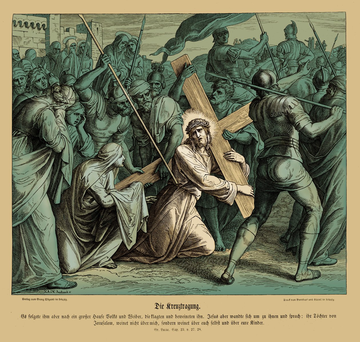 Ježíš nesoucí kříž, Lukášovo evangelium od Julius Schnorr von Carolsfeld