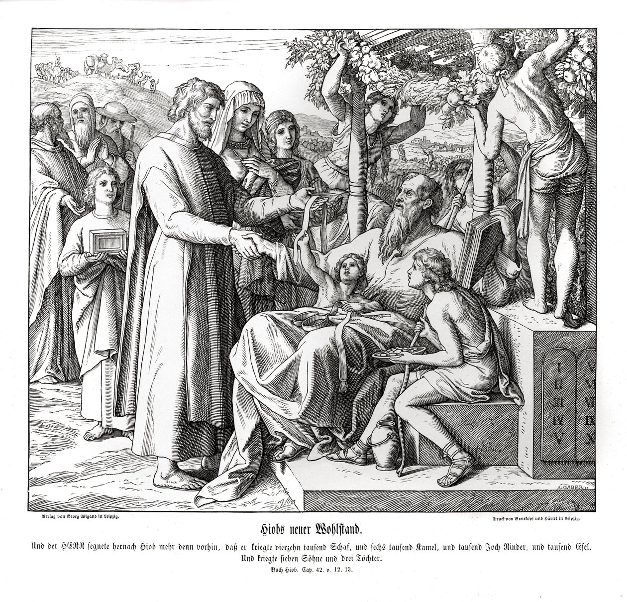 Job je odměněn, Jobe od Julius Schnorr von Carolsfeld
