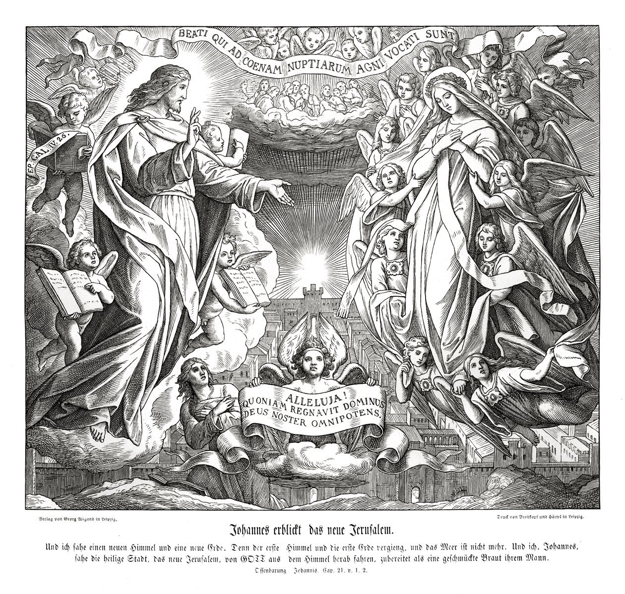 Janova vize nového Jeruzaléma, Zjevení od Julius Schnorr von Carolsfeld