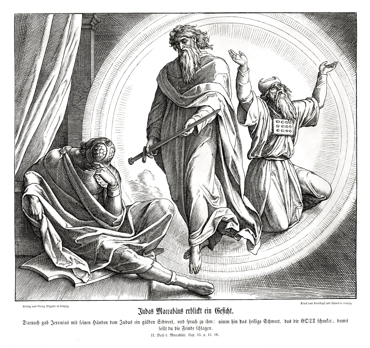 Jidáš Makabejský dostává zlatý meč od Julius Schnorr von Carolsfeld