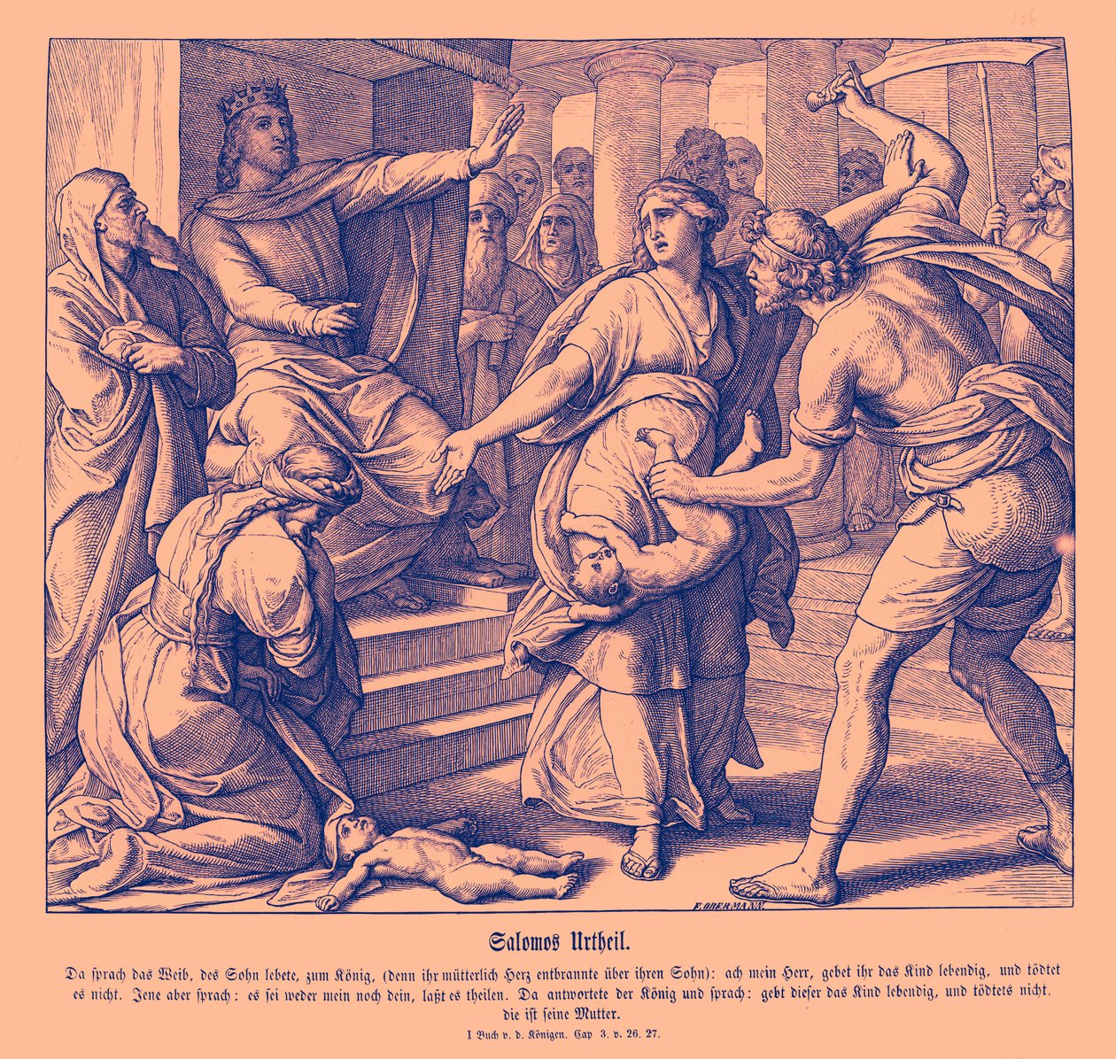 Šalamounův soud od Julius Schnorr von Carolsfeld