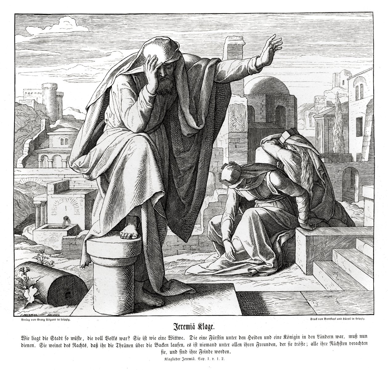 Nářky od Julius Schnorr von Carolsfeld