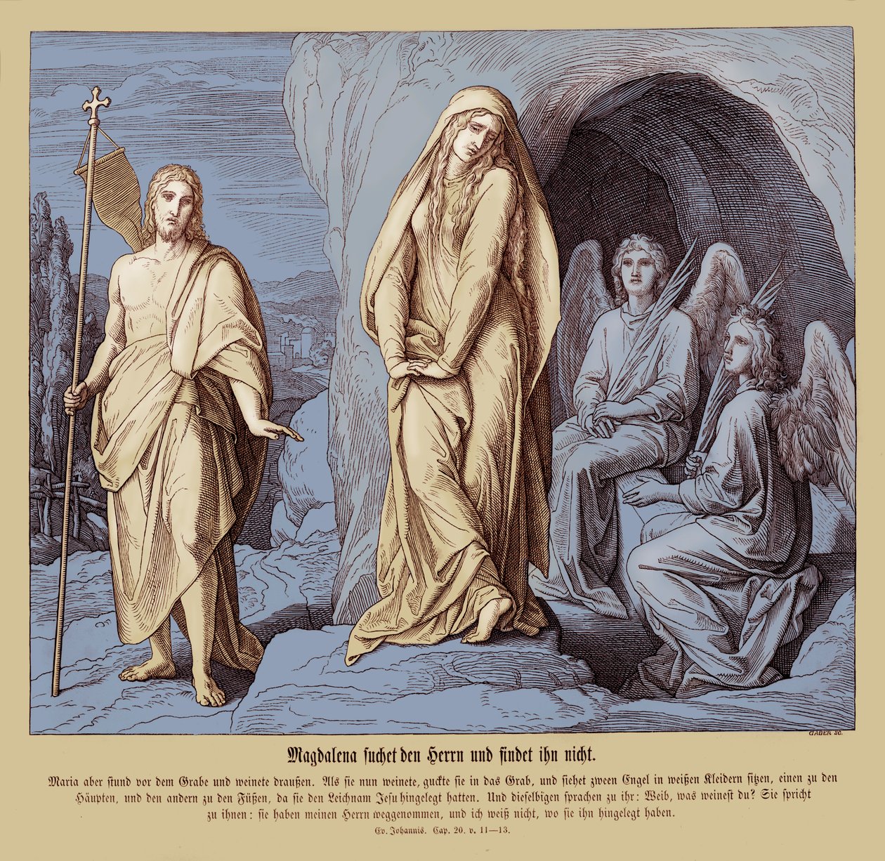 Marie Magdaléna u Ježíšova hrobu, Janovo evangelium od Julius Schnorr von Carolsfeld