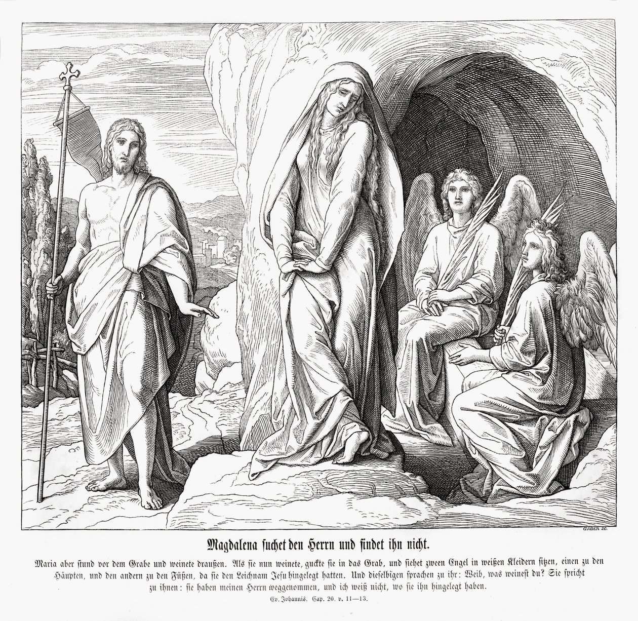 Marie Magdaléna u Ježíšova hrobu, Janovo evangelium od Julius Schnorr von Carolsfeld