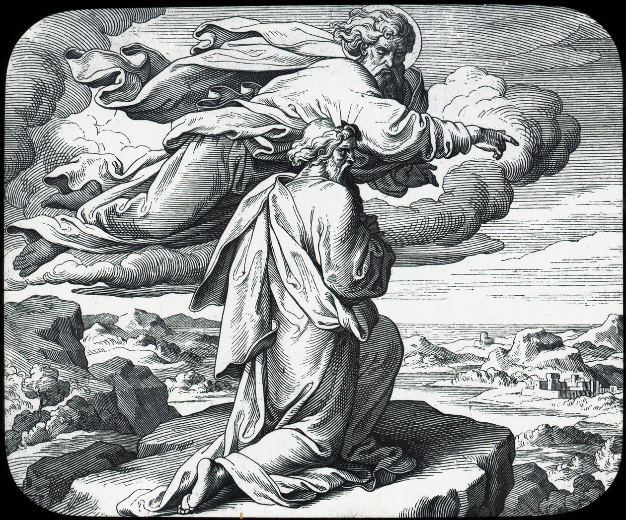Mojžíš si prohlíží zemi Izrael, 19. století od Julius Schnorr von Carolsfeld