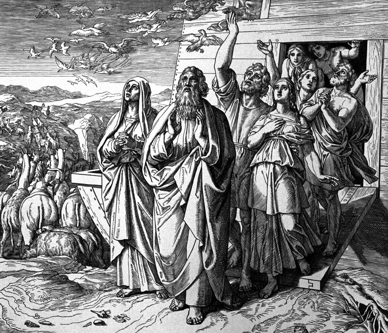 Noe opouští archu po potopě od Julius Schnorr von Carolsfeld